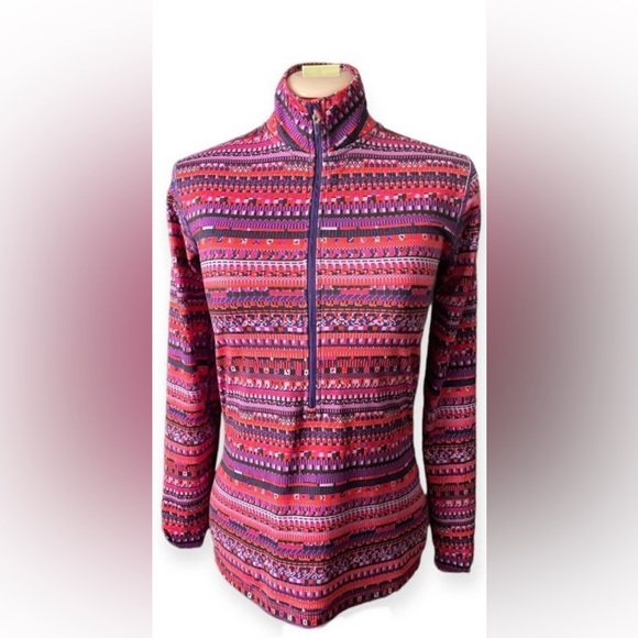 Nike Womens Pro Warm 8 Bit Half Zip Compression Dri Fit Pullover Jacket Medium - Picture 2 of 4